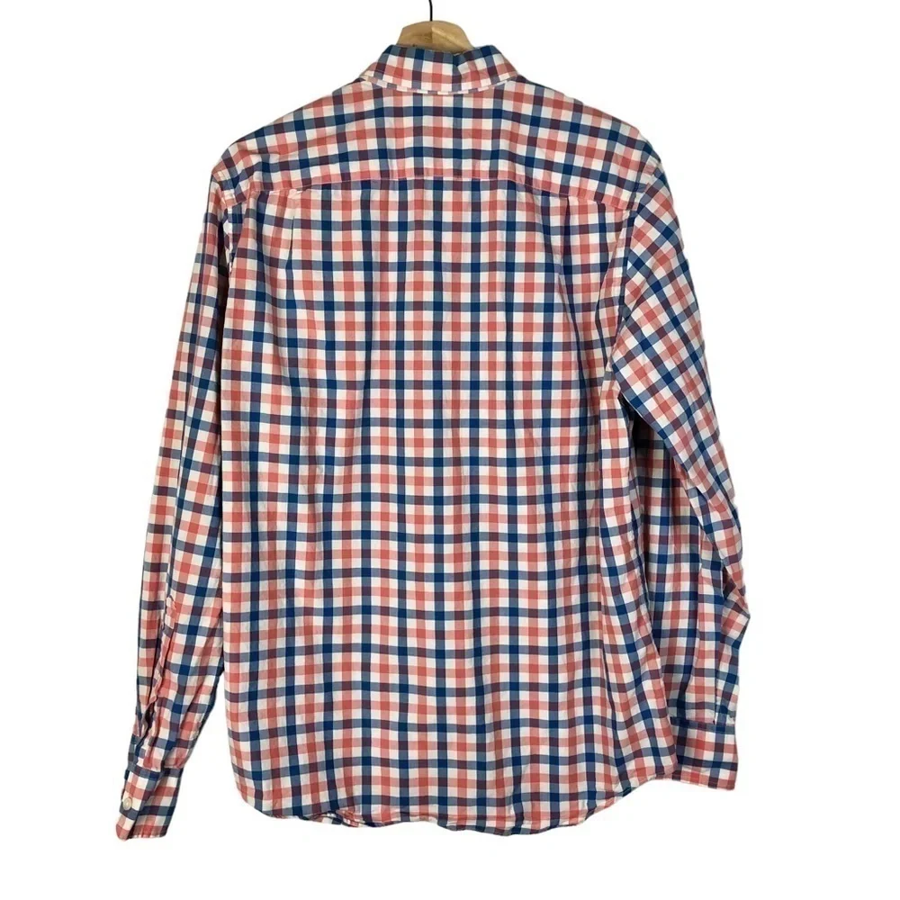 J. Crew Red & Blue Washed Plaid Long Sleeve Button Down M